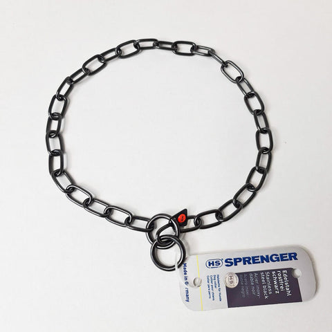 Herm Sprenger Choke Chain Black 3mm Medium Link