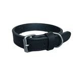 Black Leather Collar 3cm Wide