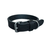 Black Leather Collar 3cm Wide